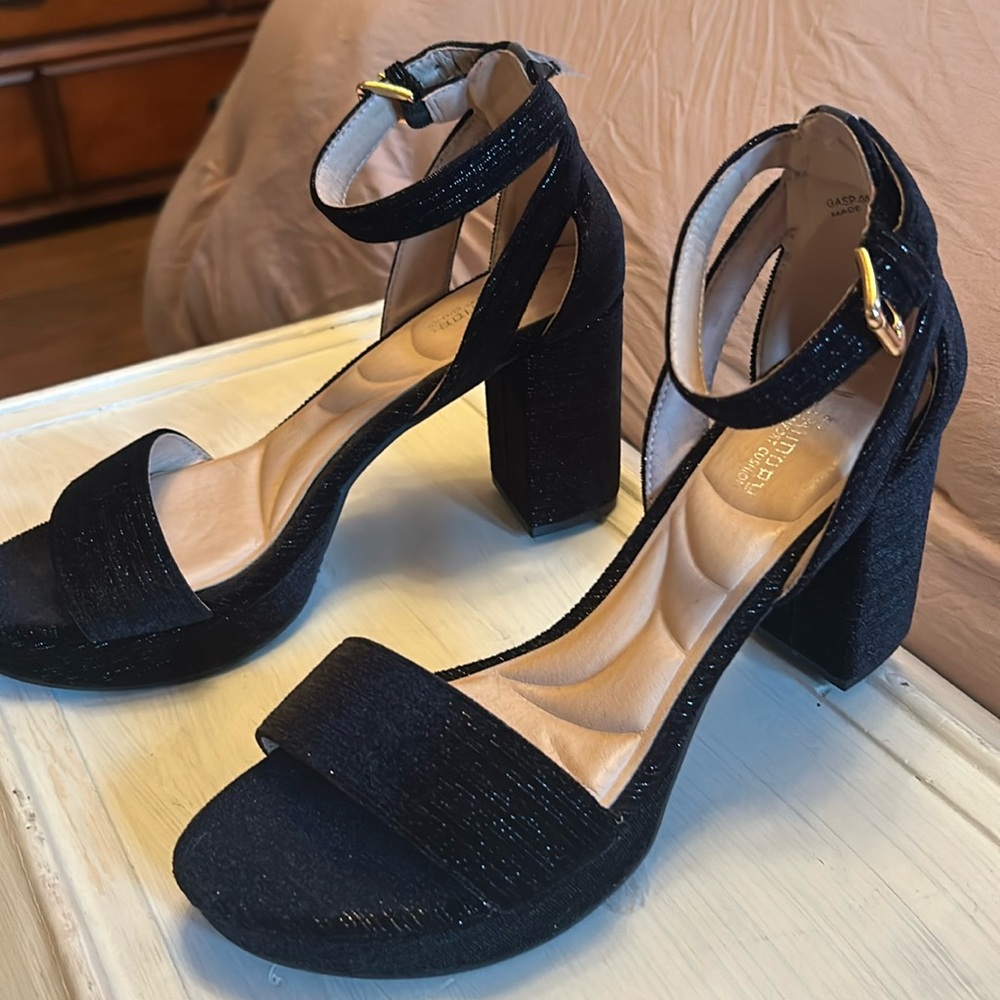 Black Wedge Sandals size 9